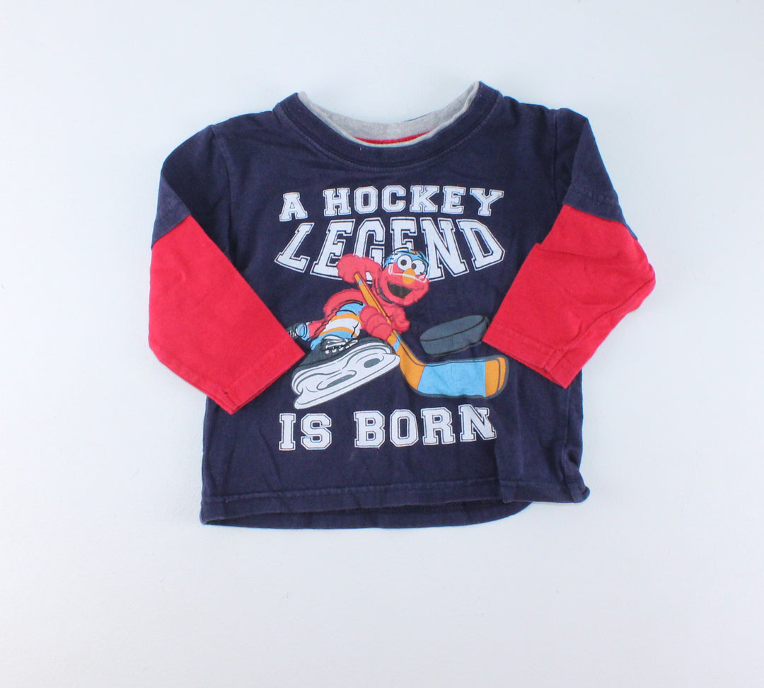 SESAME ST ELMO LS TOP 6-12M PRE-LOVED