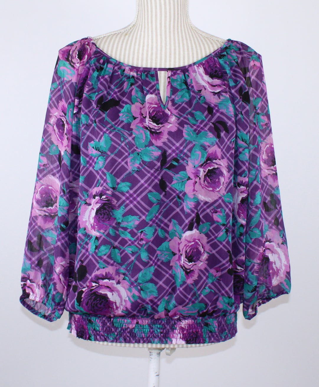 REFLECTIONS PURPLE TOP LADIES MEDIUM EUC