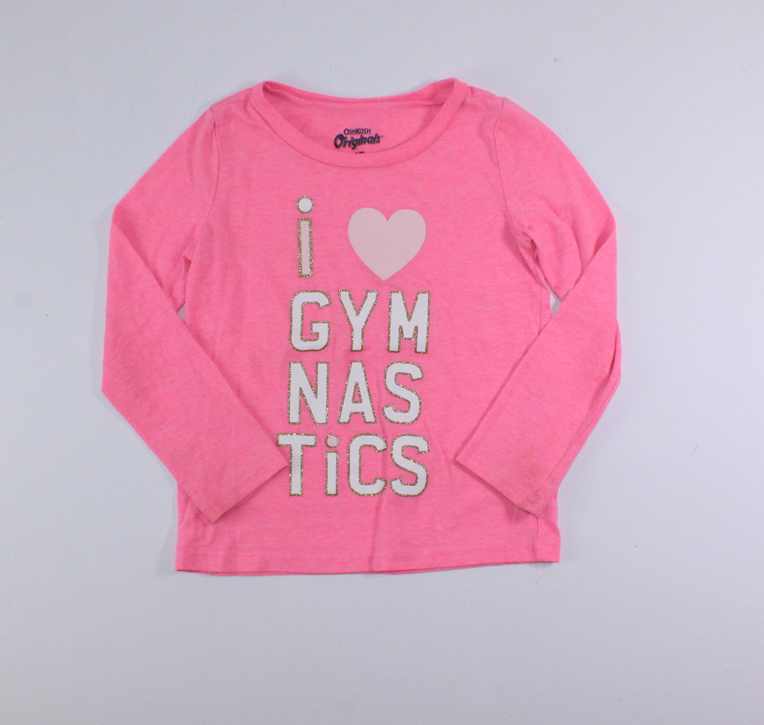 OSH KOSH PINK GYMNASTICS TOP 4Y PRE-LOVED