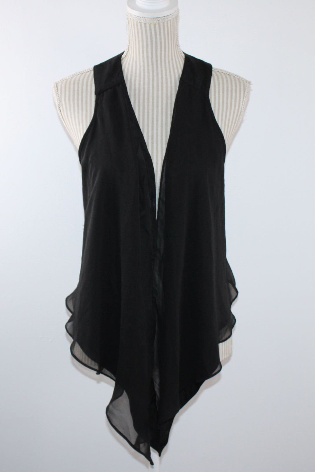 SMART SET BLACK VEST LADIES MED EUC