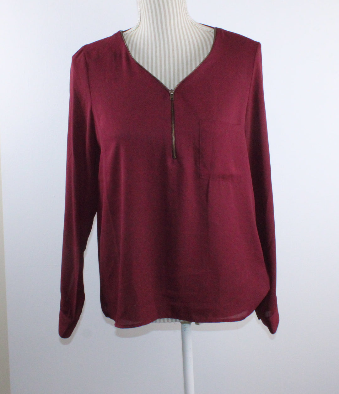 FOREVER 21 MAROON BLOUSE LADIES MEDIUM PRE-LOVED