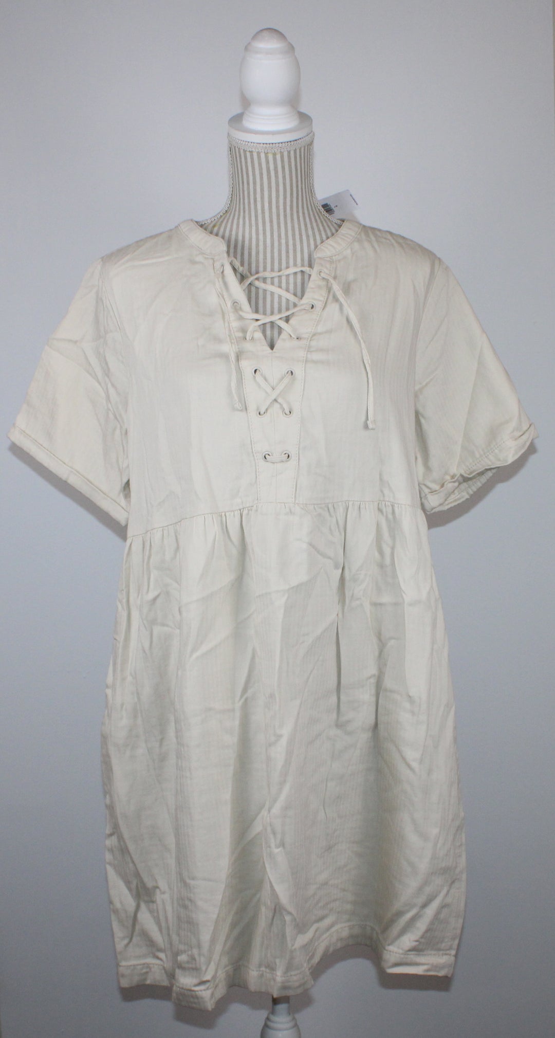 OLD NAVY CREAM DRESS LADIES LARGE EUC