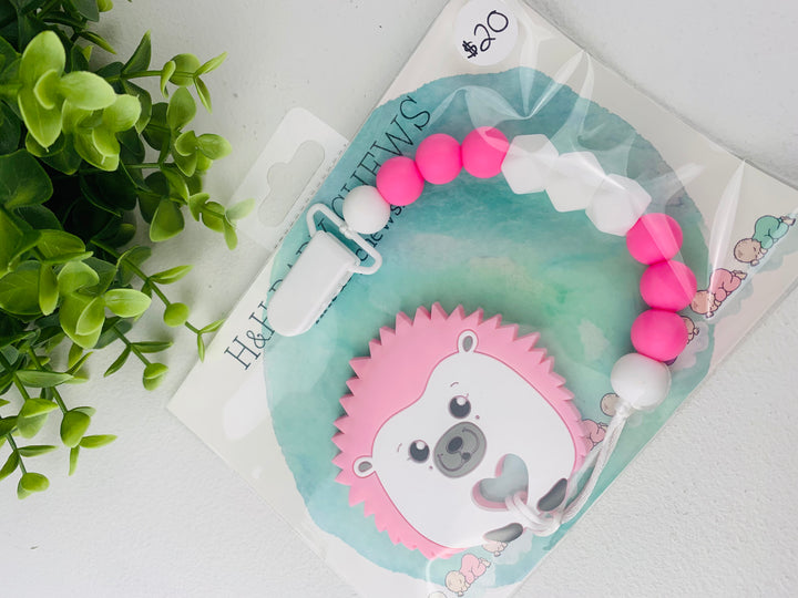 H&H Baby Chews, Silicone Clips with Teething Toys